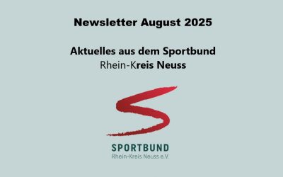 August 2025 – Newsletter: Sondervermögen: Jetzt an den Sport denken!